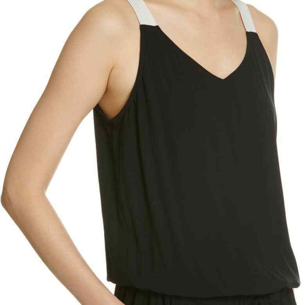 Black Eileen Fisher silk crepe jump suit M